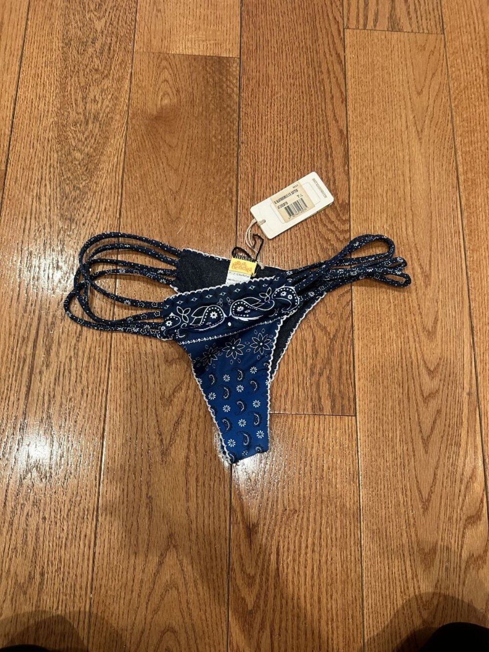 Agua Bendita Blue Bandana Print Bikini Bottom